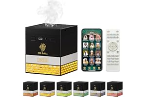 Telawah Kaaba Veilleuse Coran et Bakhoor, télécommande et Haut-Parleur contrôlé par Application, Haut-Parleur Bluetooth Azan à Changement de Couleur à intensité Variable