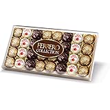 Ferrero Collection Chocolate Gift Set, Assorted Dark, Milk, Chocolate and Coconut and Almond, Box of 32 Pieces