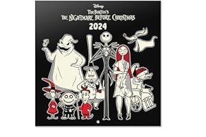 Grupo Erik The Nightmare Before Christmas Wall Calendar 2024 12" x 12" | 12 Month Planner | Square Wall Calendar 2024 | Nightmare Before Christmas Calendar 2024 | + Free Poster
