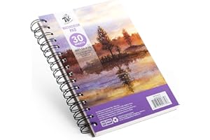TBC THE BEST CRAFTS TBC Papier Aquarelle A5, Bloc Aquarelle 300gsm, Papier Sans Acide Pressé à Froid, Carnet de Croquis pour Artistes, Étudiants, Hobbyistes, Adultes, Enfants, Peinture Aquarelle Acrylique