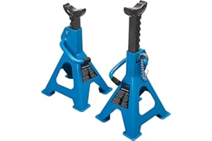 SW-Stahl 20455L Unterstellbock, 2 t I 1 Paar I 2 Stück I Kfz Bock I Unterstellbock höhenverstellbar Auto I Reifen Stützbock I Stützböcke 2t I Arbeitsböcke Metall I Kfz Unterstellböcke Set