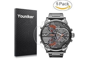 Youniker Paquete de 5 protectores de pantalla diésel, protectores de pantalla diésel para hombre Diesel DZ7315 Mr Daddy Watch Crystal Clear HD, antiarañazos, antihuellas, película libre de burbujas