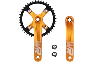 MEGHNA Bicycle Crankset Set 170 mm Crankset 42T Universal for Single Speed and 6/7/8/9/10/11 Speed Bike, MTB, BMX Road Bike
