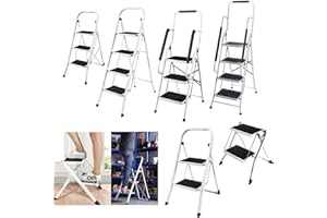 HUINI Escabeau pliante légère et compacte avec tapis antidérapants