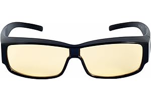 Top Life Lunettes XL Anti Lumière Bleue - Surlunettes Surdimensionnées pour Porteur de Lunettes - Lunette de Repos Filtre Écran - Protection Homme et Femme