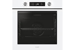 Candy Bake 600 CA6 N3T1HTW Horno Multifunción, 78L, Recetas a través de app hOn, 1 Bandeja y 1 Rejilla, Limpieza Hidrolítica, Convección + Ventilador, 9 Funciones, Ready UX, Blanco
