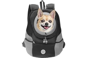 ESPFHN Sac à dos de transport pour chien, sac à dos respirant et imperméable pour petits chiens, chats, chiots, sac à dos de transport réglable et rembourré pour randonnée, voyage en plein air