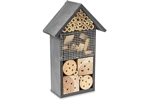 Petlicity Insect and Bee Hotel Nesting Box and Shelter for Wall Mounting in a Choice of Sizes and Styles (Medium)