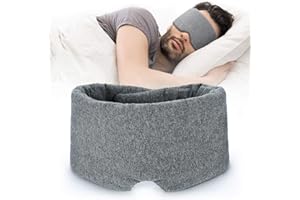 100% Handmade Cotton Sleep Mask Blackout - Comfortable & Breathable Eye Mask for Sleeping Adjustable Blinder Blindfold Airpla