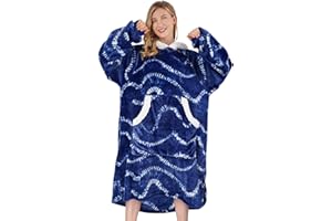Winthome Manta con Capucha Suave y Acogedora, Sudadera con Capucha con Bolsillo y Capucha, Manta de Franela para Mujer, Hombre y Adulto, Ahorra Costes de Calefacción