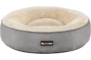 Feandrea Cesta de Perros Redonda, Cama Redonda, ø 50 cm, Gris Claro PGW050G01