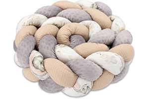 Totsy Baby Cuscino decorazione per bambini 150 cm - soffice cuscino decorativo camera dei bambini cuscino per bambini intrecciato cotone Elefante grigio