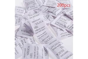 AOORY 200pcs Sacos de Gel de sílice desecante Absorbe la Humedad Agente de Secado multifunción Bolsas