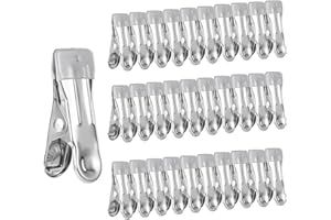 LUXECOVE 30 Pinzas para Ropa de Acero Inoxidable, Pinzas Antideslizantes para Toallas, Pinzas para Toallas de Playa, adecuadas para Calcetines, Toallas, Ropa (Gris)