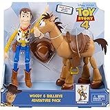 Disney GDB91 Pixar Toy Story 4 Woody and Bullseye Movie-inspired Relative-Scale for Storytelling Play, 2-figure pack
