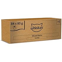 Whiskas 1+ Katzennassfutter  Geflgel Auswahl in Gelee  Hochwertiges  Feuchtfutter fr ausgewachsene Katzen im Portionsbeutel  Katzenfutter   Gropackung (120 x 100g) : Amazon.de: Haustier