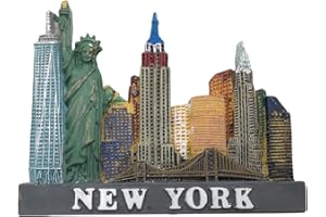 WEDARE Stati Uniti d'America 3D New York Landmark Magnete da Frigorifero Souvenir per turisti Articoli Fatti a Mano in Resina Decorazione della Cucina di casa Collezione Regalo