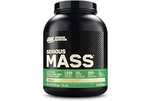Optimum Nutrition Serious Mass Gainer Proteico in Polvere, Gusto Vaniglia, 2.73kg, 8 Porzioni