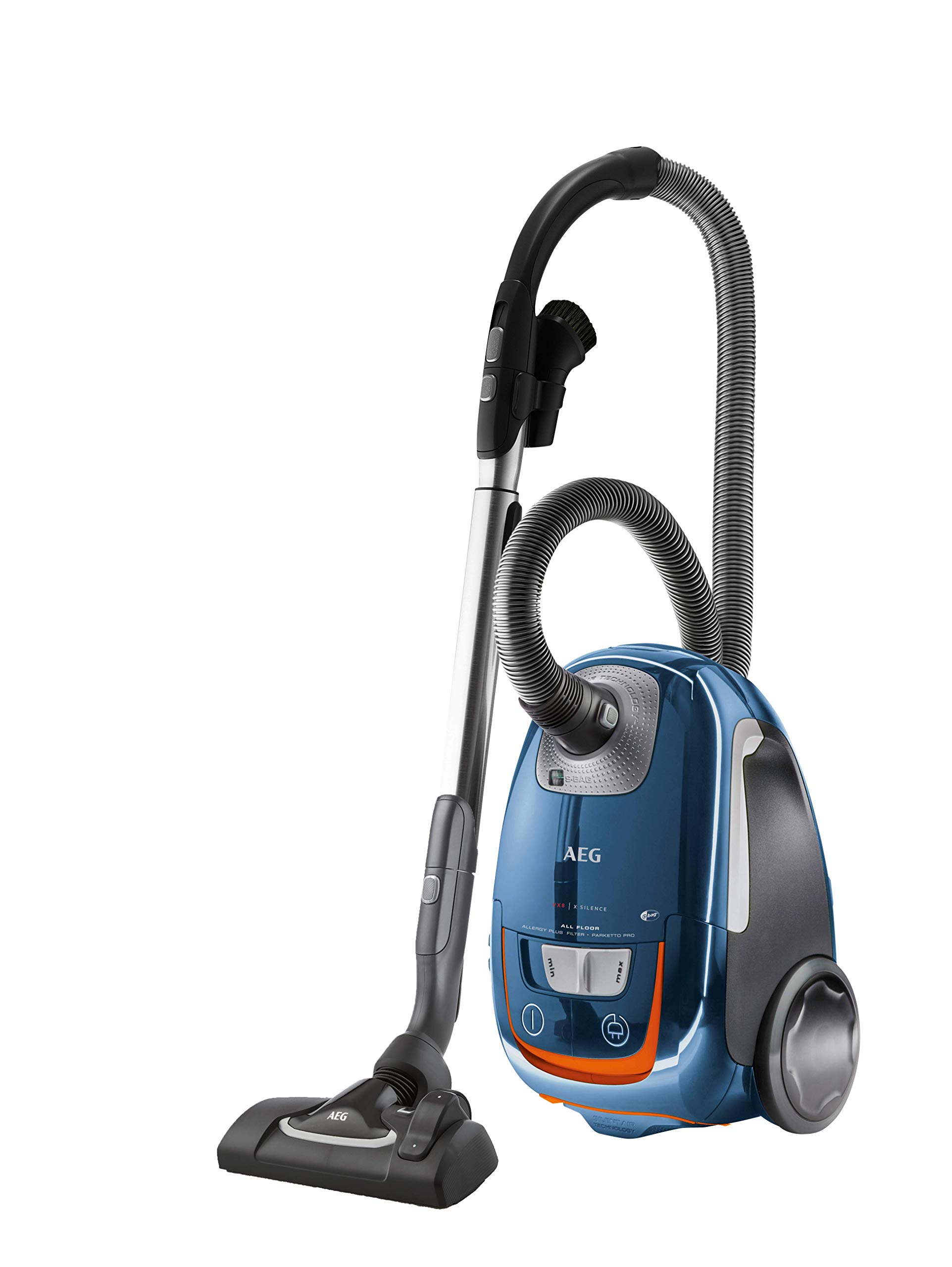 AEG Staubsauger (mit Beutel, 500 W, nur 64 dB(A)) blau