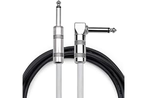 HOSA GTR-210R Straight to Right Angle Guitar Cable, 10 Feet,Black