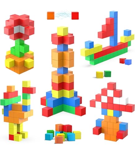 Caferria 1.4 Inch Large Magnetic Blocks For Kids, 30pcs Magnet Building Blocks, Preschool STEM Sensory Montessori Stacking Cubes Educational Building Toys For 3 4 5 6 7 8 Year Old Boys Girls - View #12