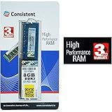 Consistent 8GB DDR3 1600MHz Desktop RAM (Memory) U-DIMM | Long-DIMM | DT PC3-1600 Single Channel Memory with 3 Years Manufact