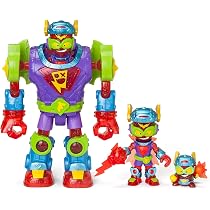 SUPERTHINGS Superbot Kazoom Power Golden Armor – Robot Articulado Con Alas Y Accesorios, Incluye 2 Figuras Exclusivas, Ideal Para Acción Y Aventura
