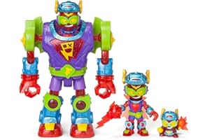 SUPERTHINGS RIVALS OF KABOOM Superbot Storm Fury – Przegubowy robot z akcesoriami do walki, 1 ekskluzywny Kazoom Kid i jeden ekskluzywny SuperThing