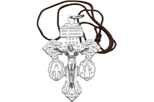 WOTEG Ciondolo a forma di croce in metallo, con ciondolo a forma di croce Gesù Cristo retrò, con ciondolo a forma di croce per appendere su catene o bracciali, gioielli croce