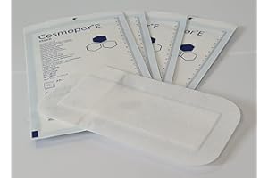 MediSale Ltd Adhesive Sterile Wound Dressings Box of 25- Suitable for cuts and grazes, Diabetic Leg ulcers, venous Leg ulcers, Small Pressure sores First Aid Plaster. (20cm x 10cm)