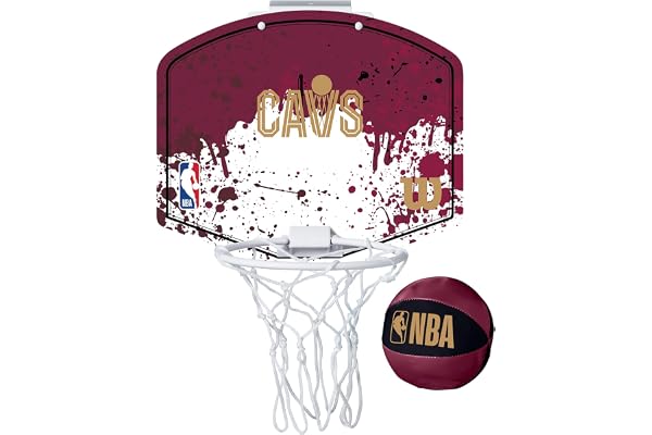 WILSON NBA Team, Mini Panier de Basket, Taille Compacte et Construction Robuste, Installation Facile et Design Dynamique, Couleur: