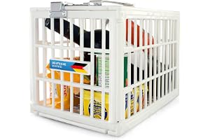 Fridge Locker® Kylskåpslås med Kombinationslås – Låsbar Box | Barnsäker låsbar kylskåpsbox i plast & krom – 28,5 x 19 x 19 cm, passar även frys