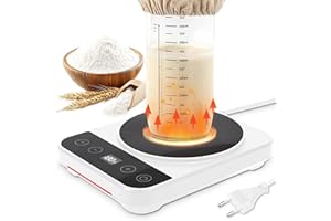 BigKing Sauerteigstarter Wärmer Mit Präziser Temperaturkontrolle 21-38°C Und 12h Timer Für Sourdough Starter Fermentation Joghurt Brot Backen Wiederverwendbares Zubehör Für Hobbybäcker Und Profis