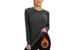 Soneven Camiseta Manga Larga Mujer Running Deporte Camisetas Térmica Elásticos Ropa Deportivo de Running Fitness Otoño Invierno