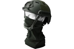 ‎TONGCAMO Tongcamo Militär Helm mit Multifunktionstuch Taktischer Helm Typ Fast PJ Airsoft Helm Sturzhelm für Airsoft Paintball Outdoor Freizeit