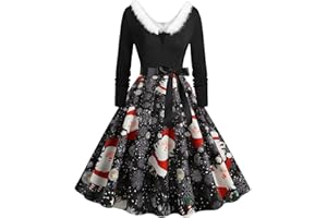 SOOLIKE Women Long Sleeve Loose Plain Plus Size Maxi Dresses Elf Outfits for Women White Dress Plus Size Black Dress Green Dresses for Women UK Christmas Costume Adult Party Outfits for Women UK