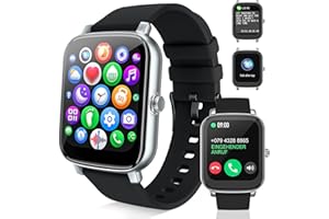 ZHCUVES Reloj Inteligente con Whatsapp y Llamadas, Smartwatch Mujer Hombre Pulsera Actividad Reloj Deportivo para Android iOS, Contador de Pasos y Calorias/Monitor de Sueño/Fréquence Cardiaque Digital Watch