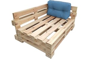 chilly pilley Palettenkissen Wasserdicht Palettenauflage Palettenpolster Palettenmöbel Gartenkissen Wasserfest Wasserabweisend viele Größen und Farben (Seitenkissen 60x40x15 Pastellblau)