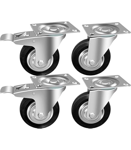 4 Lenkrollen Mit Feststeller - 200mm Polyamid Für Transportgeräte Bis 300kg