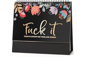 BAFIWU 2026 Desk Calendar, Fuck It Desk Calendar 2026,Funny Monthly Calendar for Home Office Desk(high)