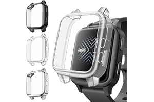 Fintie Hülle Kompatibel mit Garmin Venu Sq/Venu Sq 2 / Venu Sq Music/Sq 2 Music, [3 Stück] Weiche TPU Displayschutz Schutz Gehäuse Abdeckung