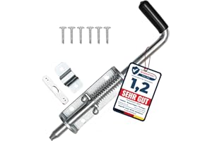 Torfix® Federriegel 220 mm Riegel robuster Torriegel Schlossriegel Türriegel zur sicheren Verriegelung Bodenschieber Riegel Torschlossriegel 6x selbstbohrender Torx-Schrauben für Tore und Türen