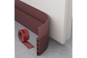 MARICATO Boudin de Porte, Bas de Porte en Silicone Souple, Bas de Porte Isolant Phonique Porte, Boudin de Porte Isolant Froid, Boudin Porte Insectes, Poussière Idéal Pour (100 X 5 CM, Brun)