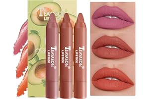 Mimore Pomadka do ust o smaku owocowym, matowa, trwała, wodoszczelna, odporna na wycieranie, modna i przenośna, zestaw do makijażu (B)