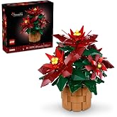 LEGO Icons Poinsettia Building Set - Artificial Flower Decorations and Medium Pieces for Table, Adults 18+ - 10370 Years