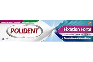Polident Crema fissativa Forte per tutto il giorno, per protesi dentali parziali o complete, gel crema fissativa, 40 g