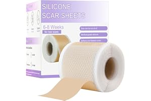 CNMTCCO Pansement Silicone Cicatrice, Feuilles de cicatrice en silicone(4x300cm), Feuilles de silicone pour cicatrices, Pour les Cicatrices Causées par Césarienne, Chirurgie, Brûlures, Réutilisables