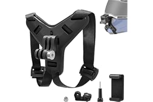 Bellanova Supporto per Mento Regolabile per Casco Moto, Supporto per Casco per GoPro con Gancio a J, per GoPro Hero 13/12/11/10/9/8/7/6/5, DJI Osmo Action, Insta360, per Action Camera (Nero)