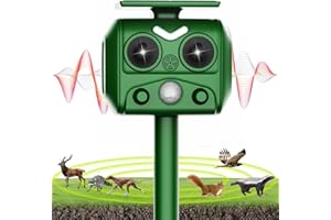 WARDBES Repelente para Gatos, Ahuyentadores de Gatos Exterior Multifuncionales, bolardos para Palomas, 2025 Nuevo ultrasonido Solar Repelente para Palomas, pájaros, Perros, Ratones, Zorros