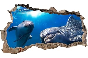 FINEST FOLIA WL02 Tatuaje de pared en 3D agujero de la pared Sticker Pegatina Adhesivo Calcomanía Decoración para dormitorio o la sala de estar 100x60 cm